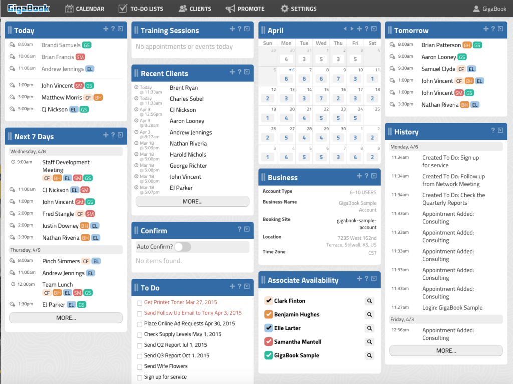 GigaBook Dashboard